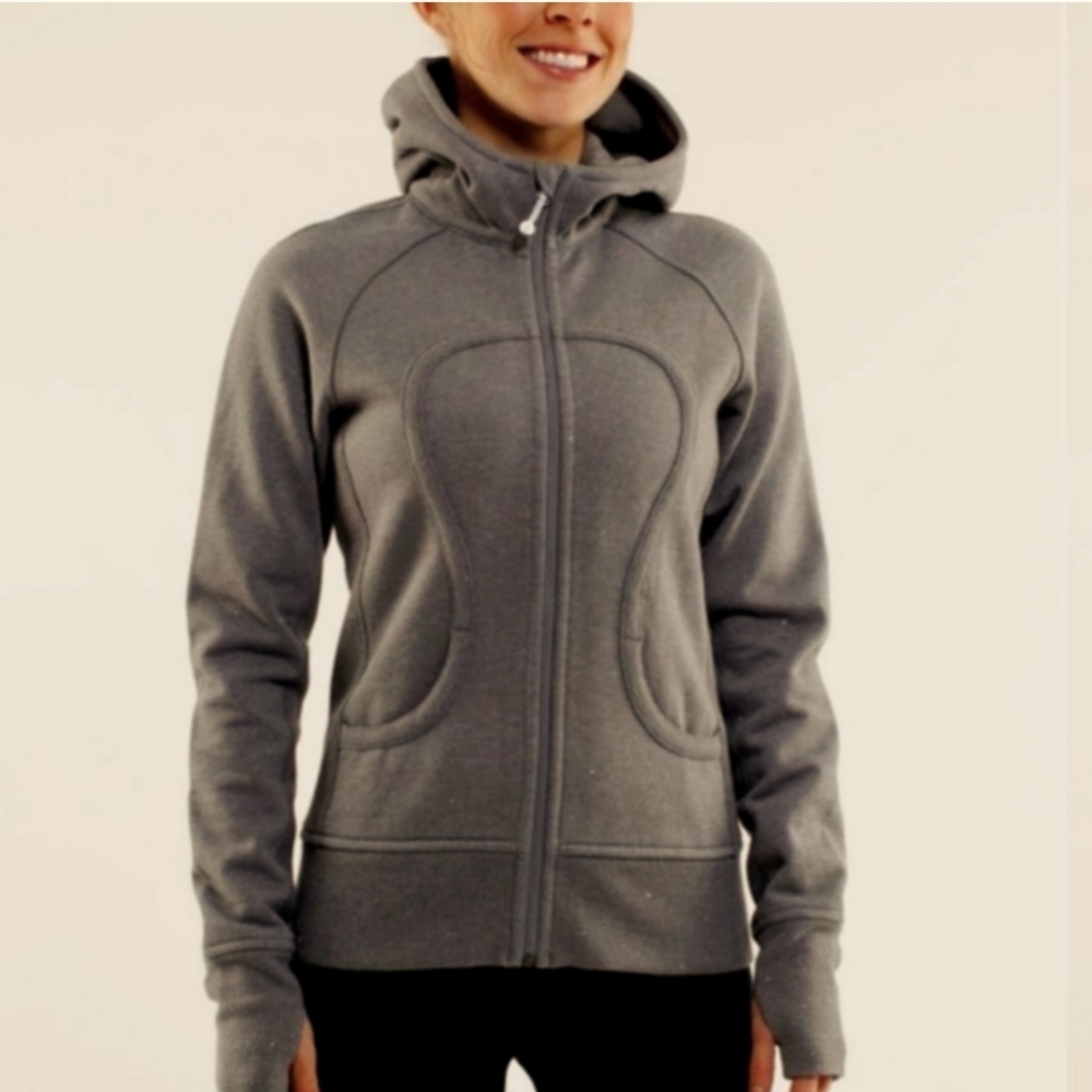 ✨ RARE FIND ALERT! ✨ Lululemon Full Zip Scuba Size 4 Gray Heathered Sparkle ✨